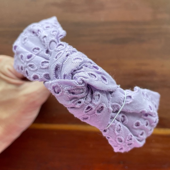 *NWT* J. Crew Eyelet Knot Headband in Dried Lavender - Picture 3 of 12